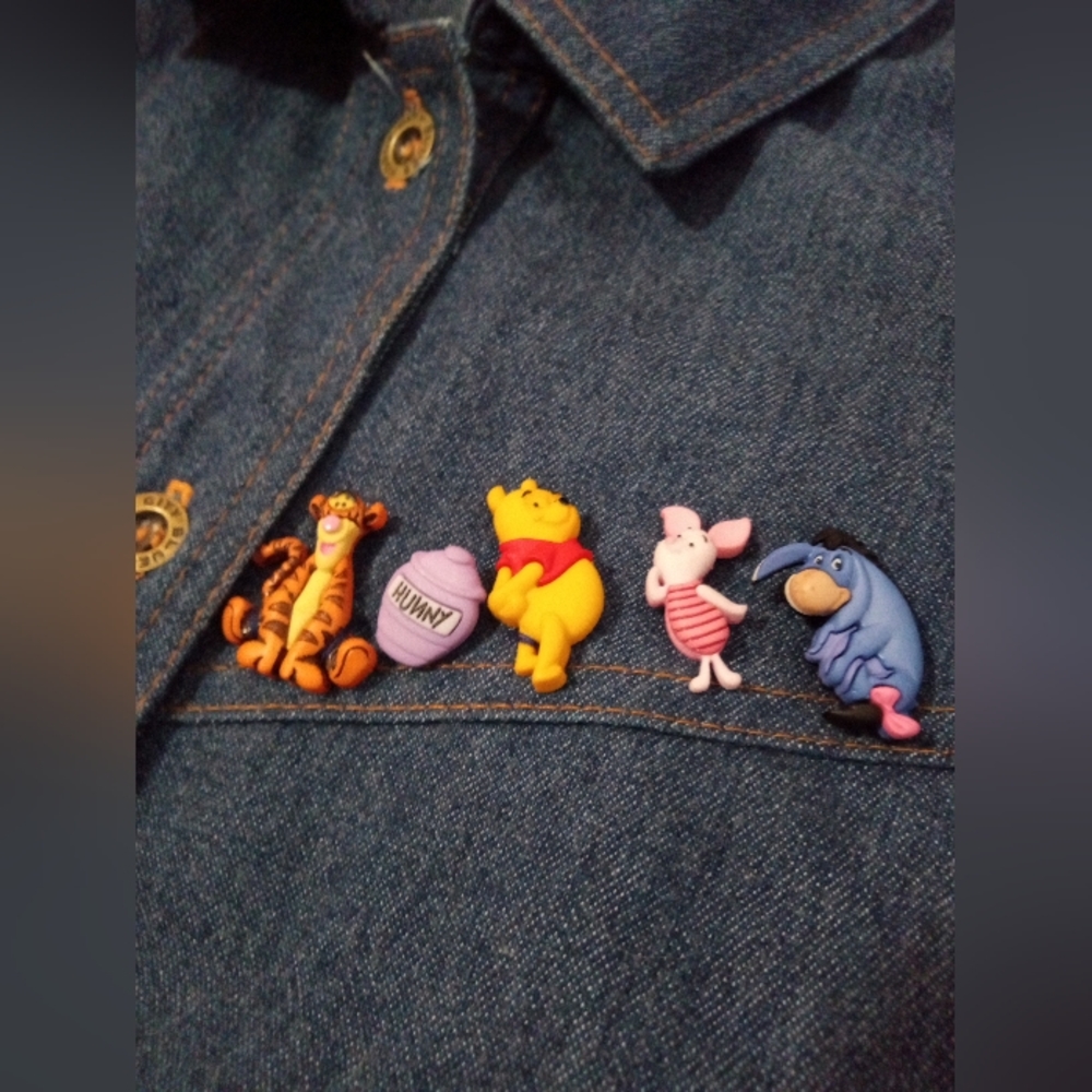 Vintage Koret Denim Jacket Winnie The Pooh Upgrades Women's XL